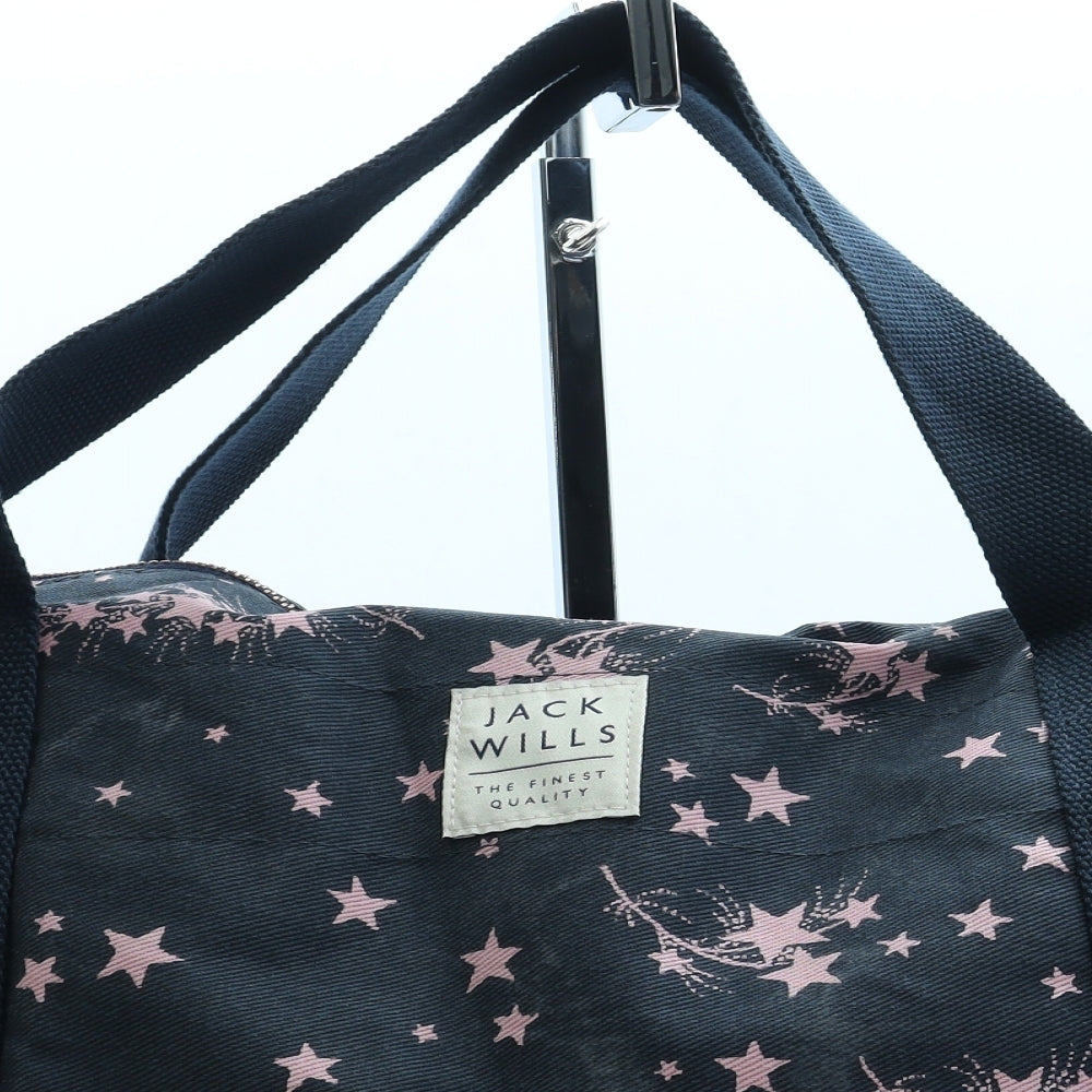 Jack Wills Womens Blue Geometric Polyester Duffle Size Large - Stars