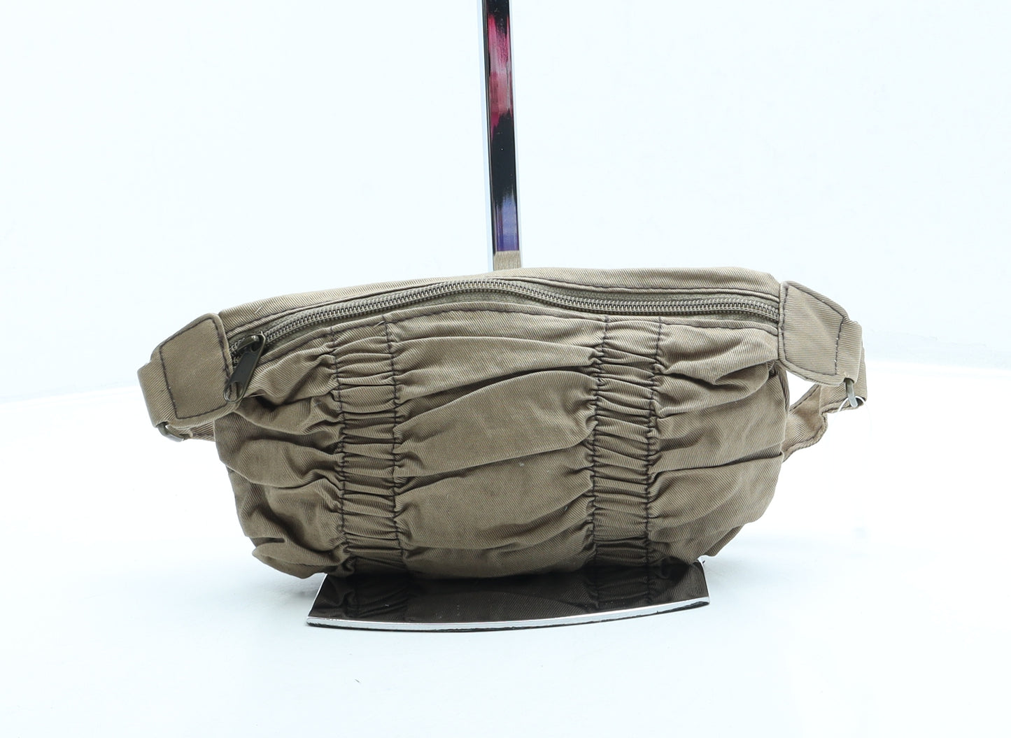 Miss Selfridge Womens Brown Newsprint Polyester Belt Bag & Waist Pack Size Small