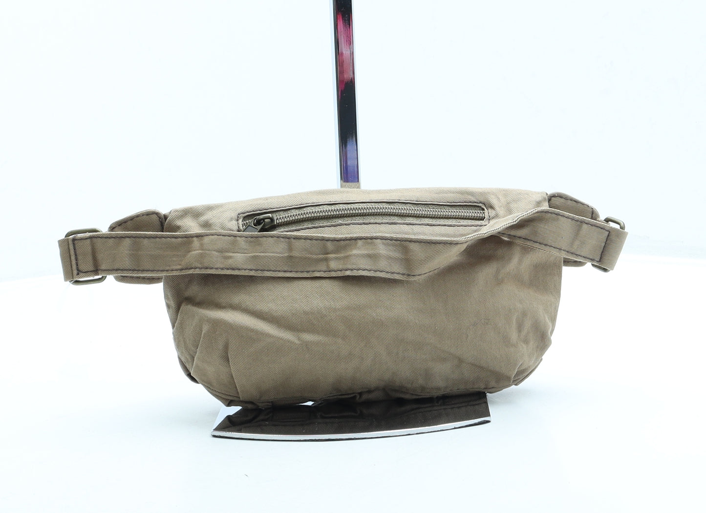 Miss Selfridge Womens Brown Newsprint Polyester Belt Bag & Waist Pack Size Small