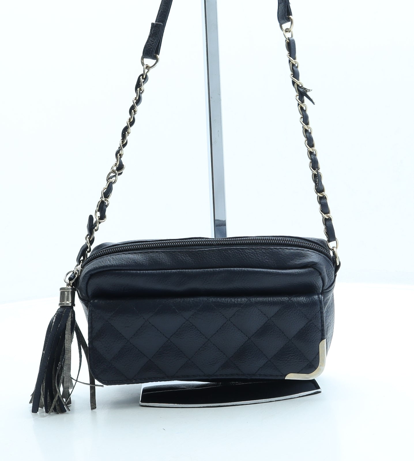 Atmosphere Womens Blue Leather Crossbody Size Small