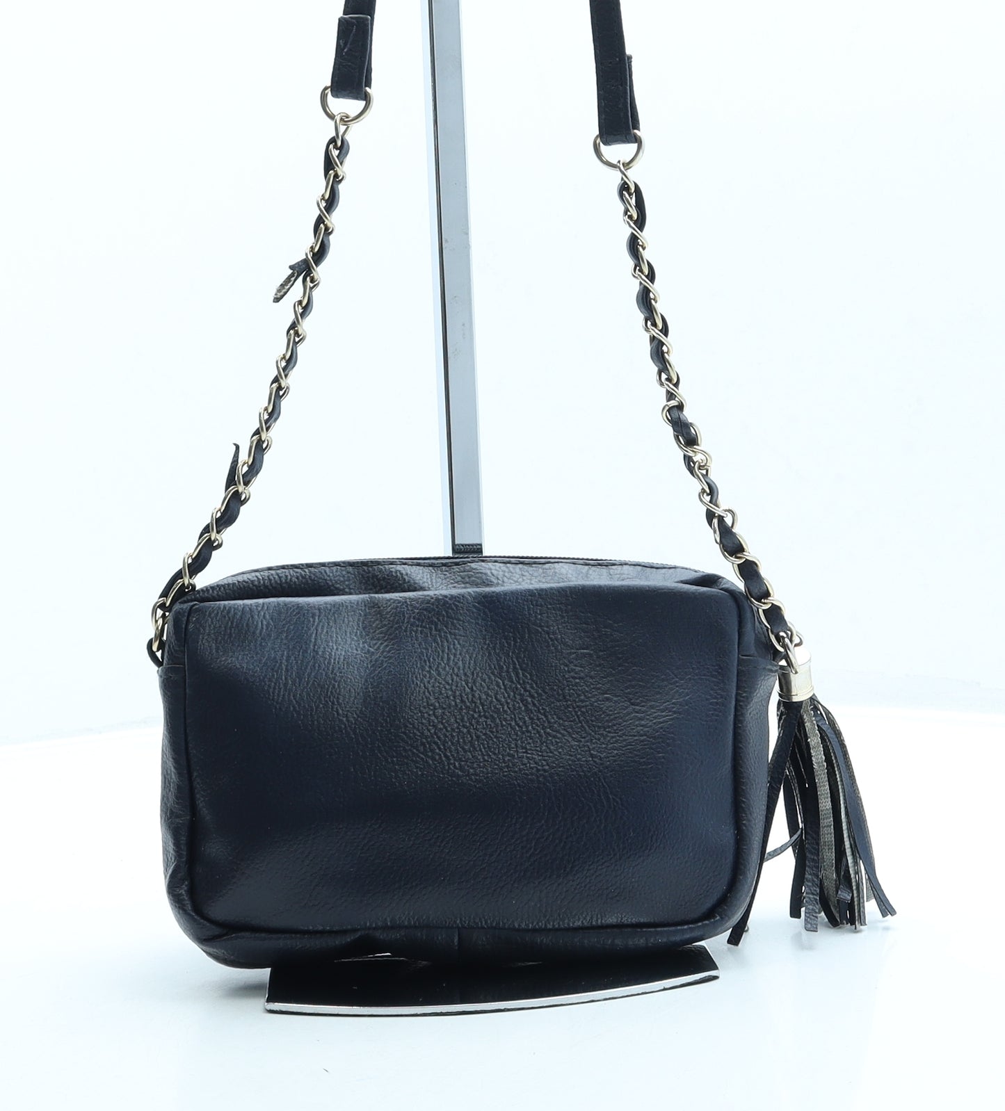 Atmosphere Womens Blue Leather Crossbody Size Small