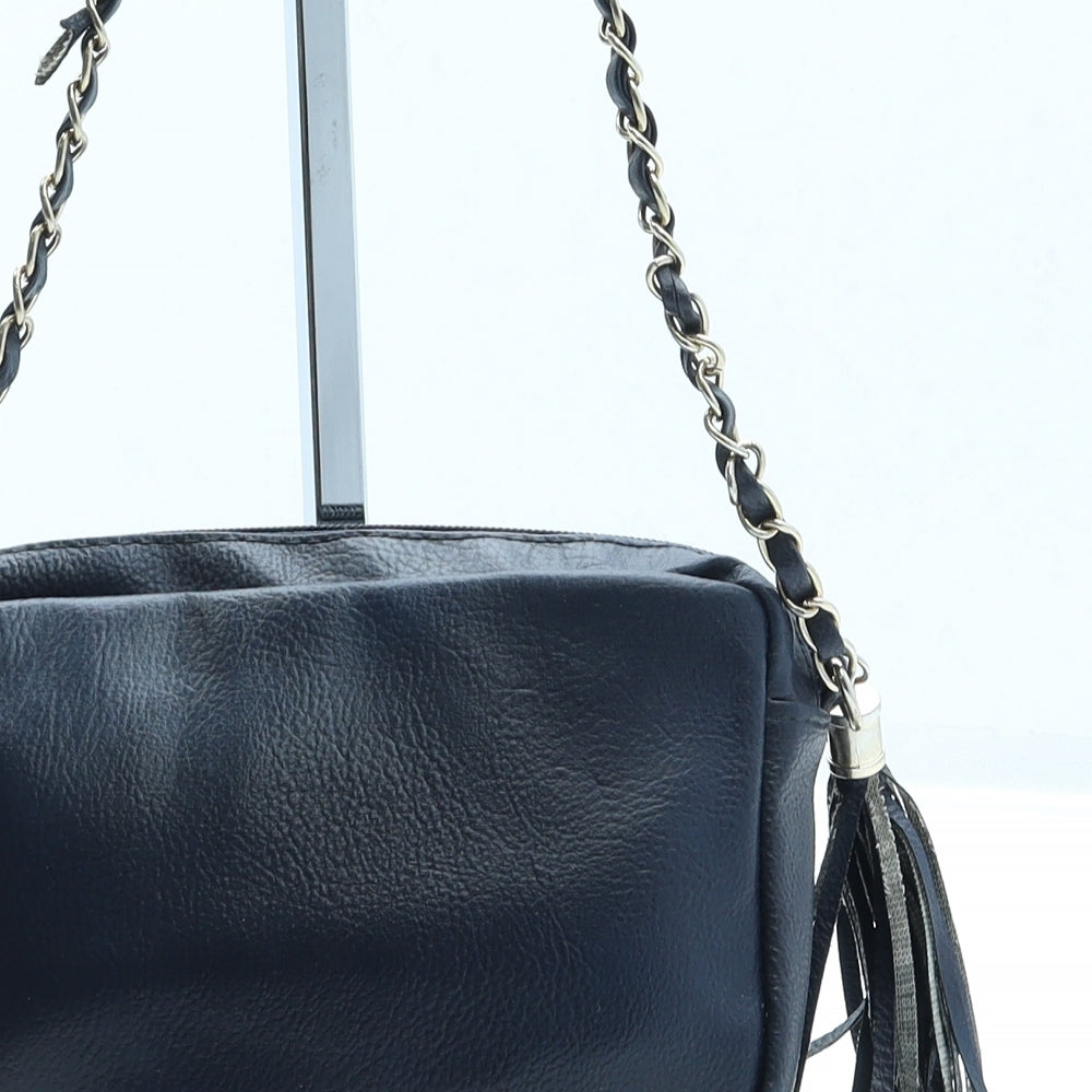 Atmosphere Womens Blue Leather Crossbody Size Small