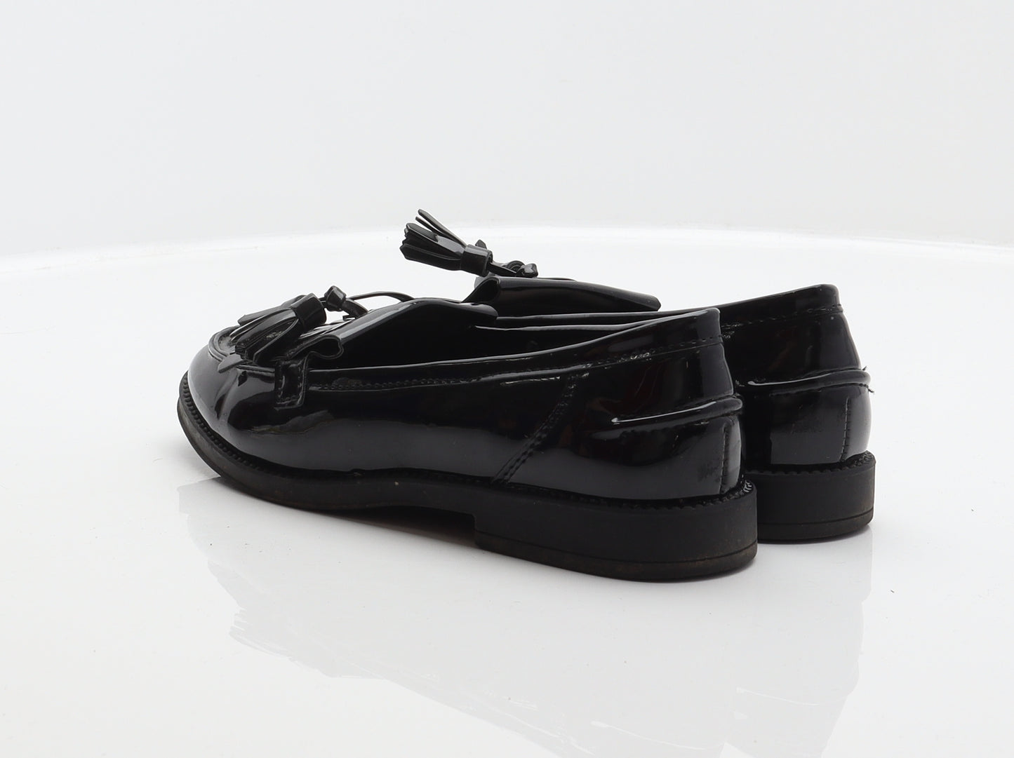 Primark Womens Black Synthetic Loafer Flat UK 3