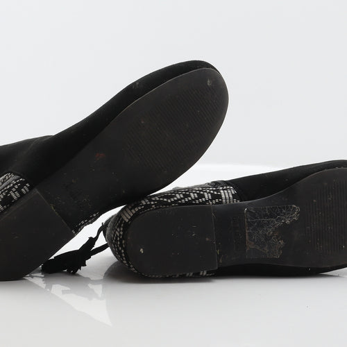 Atmosphere Womens Black Geometric Polyester Bootie Boot UK 4 37