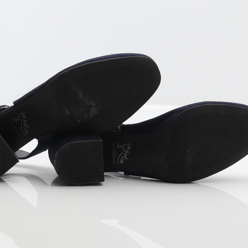 Marks and Spencer Womens Blue Polyester Slingback Heel UK 6