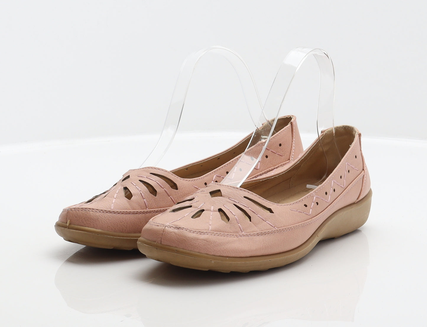 True Form Womens Pink Leather Ballet Flat UK 5 38