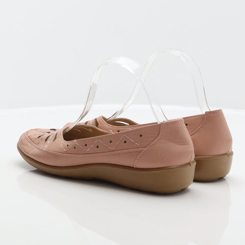 True Form Womens Pink Leather Ballet Flat UK 5 38