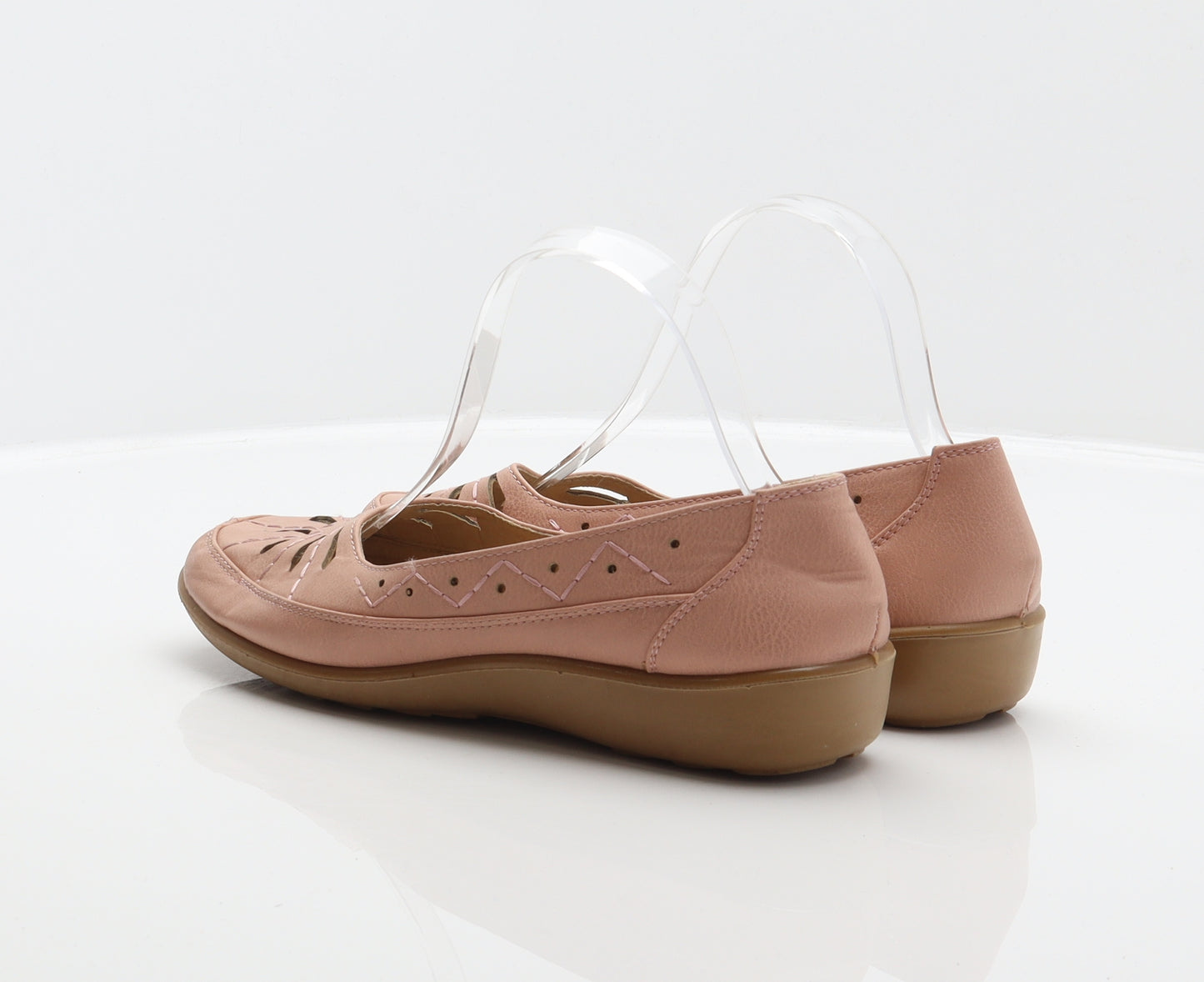 True Form Womens Pink Leather Ballet Flat UK 5 38