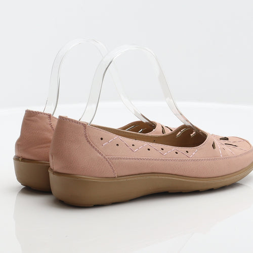 True Form Womens Pink Leather Ballet Flat UK 5 38