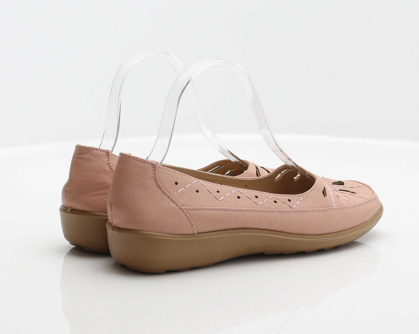 True Form Womens Pink Leather Ballet Flat UK 5 38