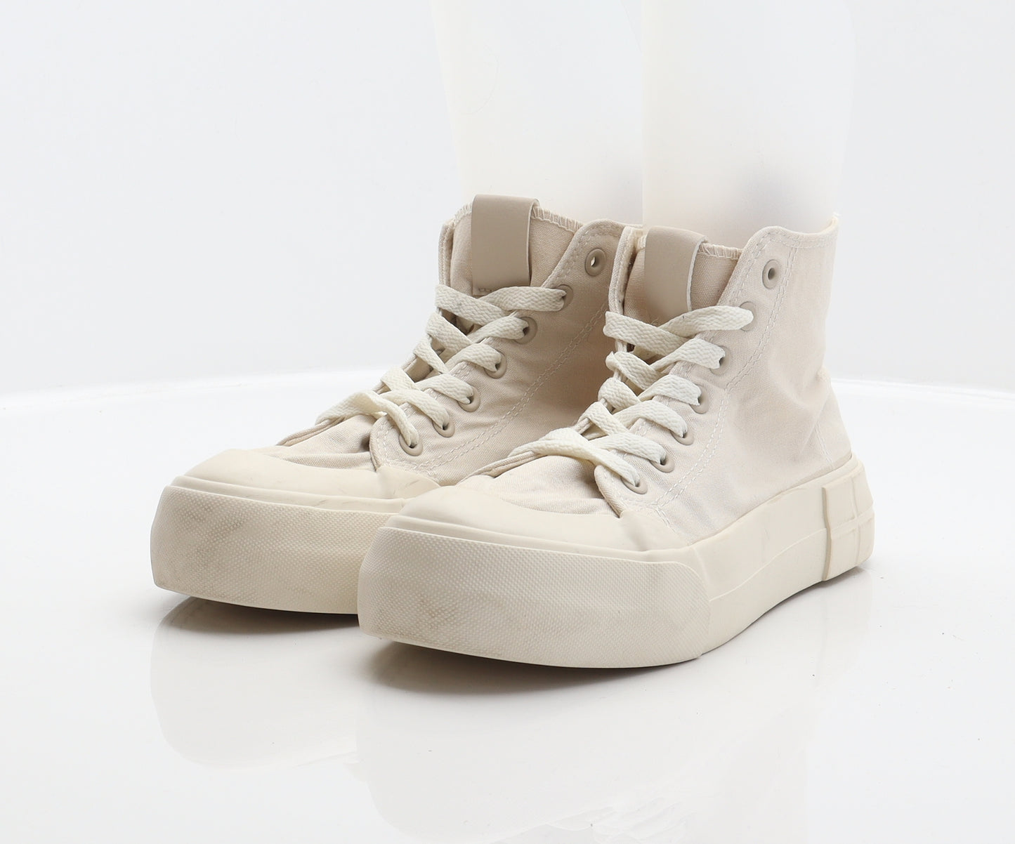 Primark Womens Beige Fabric Trainer UK 7 40