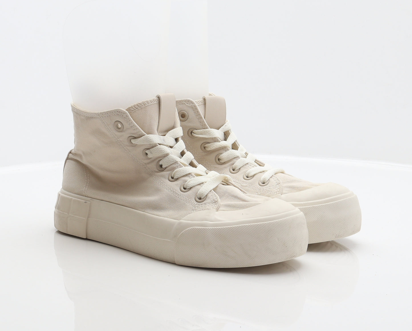 Primark Womens Beige Fabric Trainer UK 7 40