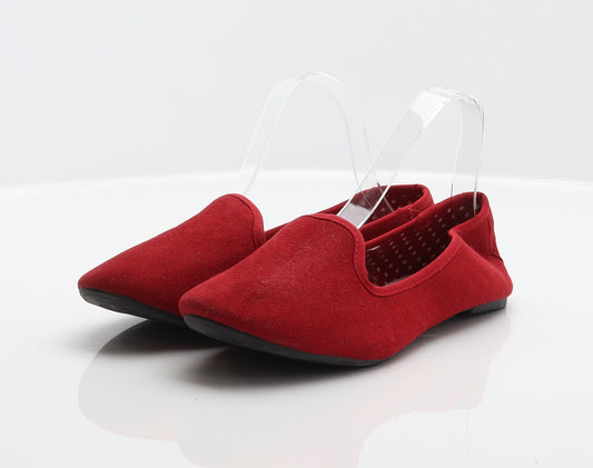 Atmosphere Womens Red Polyester Ballet Flat UK 7 41