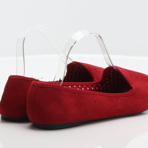 Atmosphere Womens Red Polyester Ballet Flat UK 7 41
