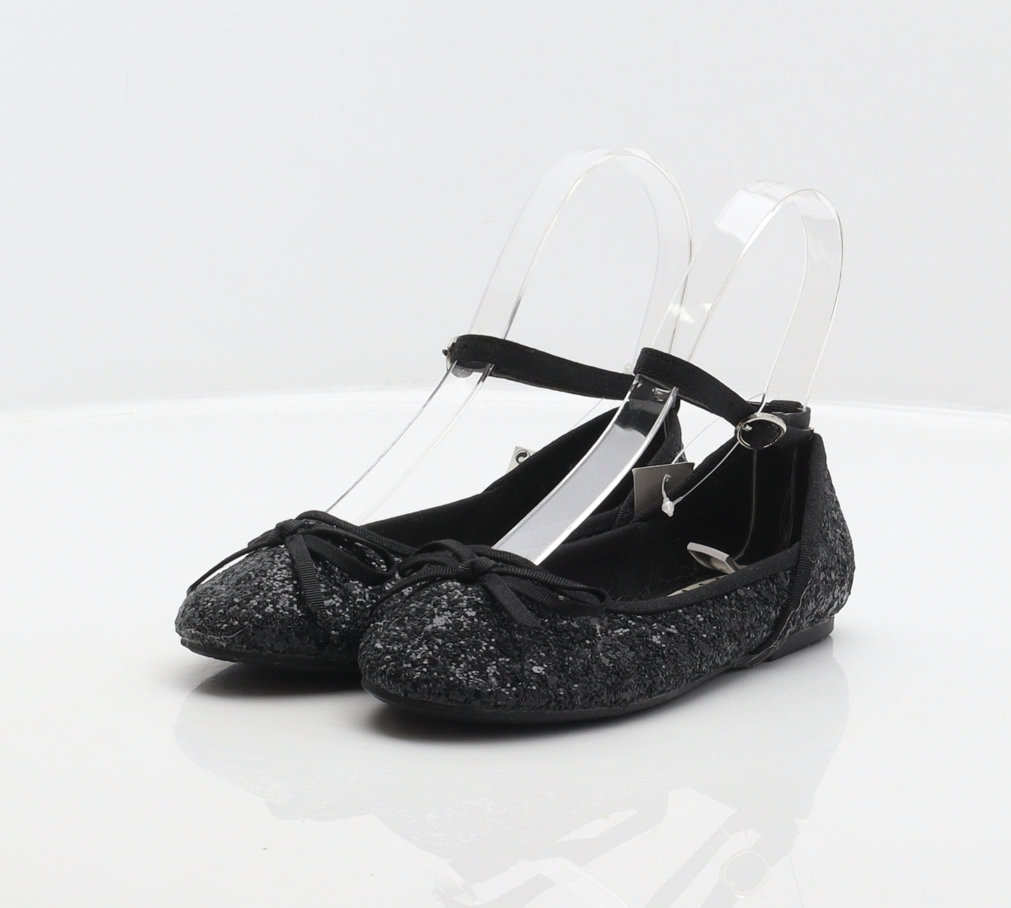 NEXT Girls Black Synthetic Ballet Flat UK 12