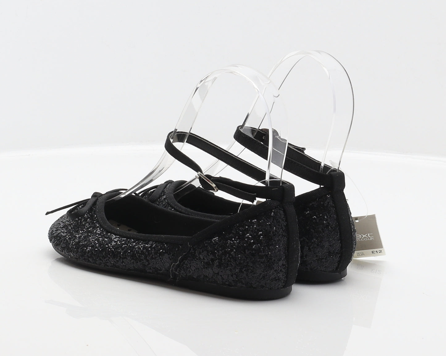 NEXT Girls Black Synthetic Ballet Flat UK 12