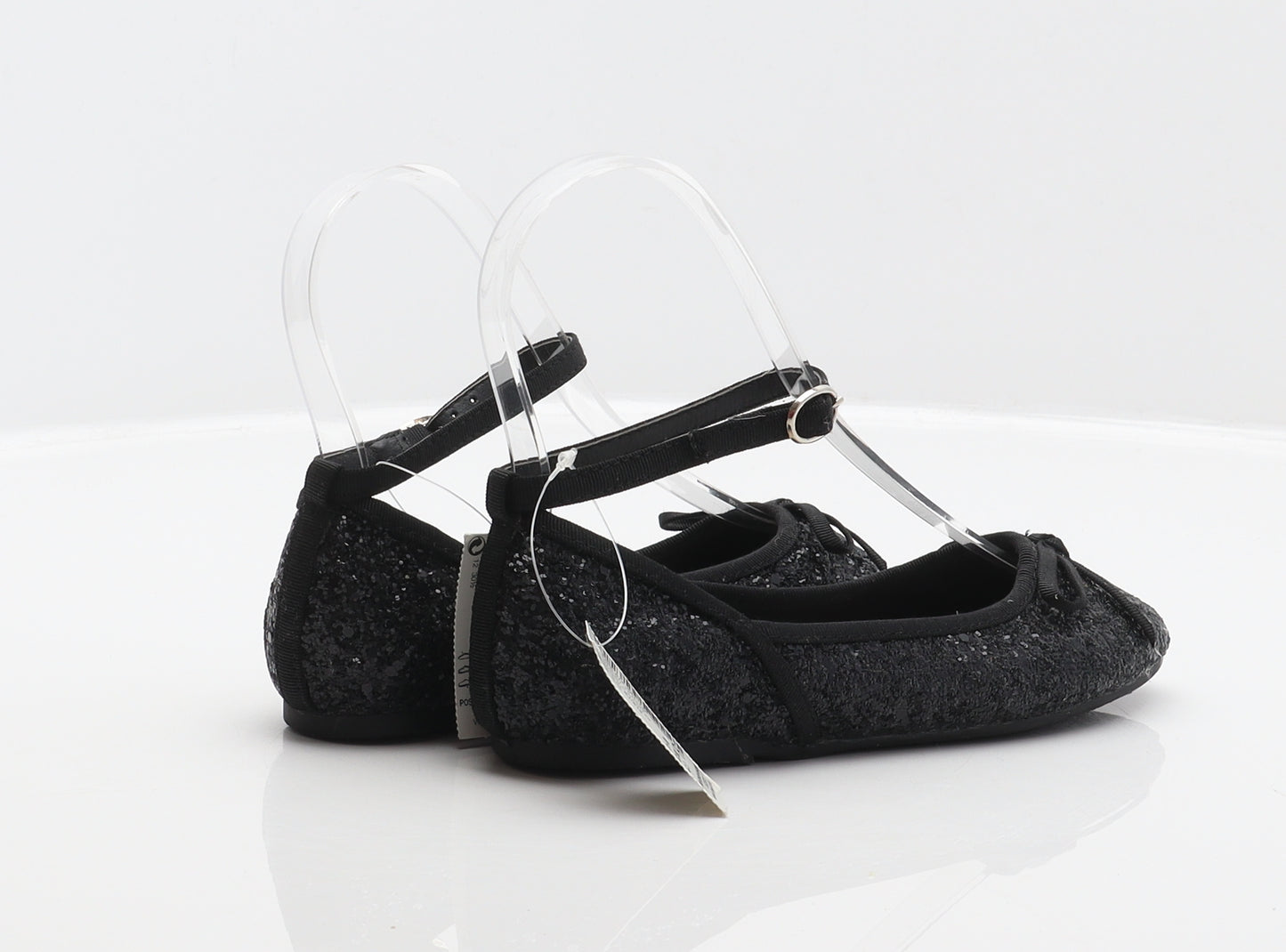 NEXT Girls Black Synthetic Ballet Flat UK 12