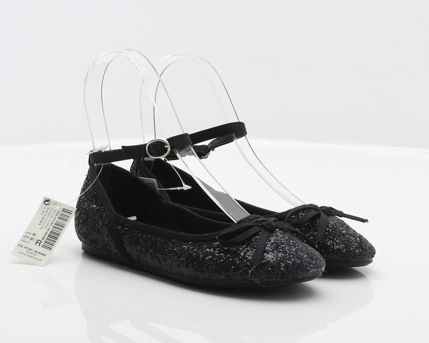 NEXT Girls Black Synthetic Ballet Flat UK 12