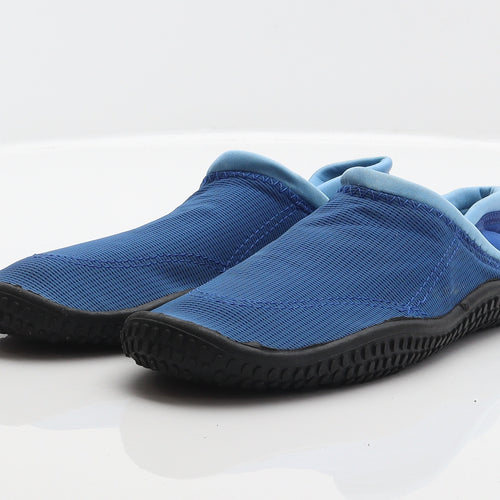 Preworn Boys Blue Polyester Slip On Casual UK 5 38 - Aqua Shoes