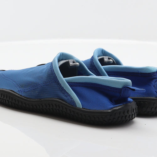 Preworn Boys Blue Polyester Slip On Casual UK 5 38 - Aqua Shoes