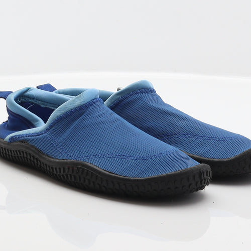 Preworn Boys Blue Polyester Slip On Casual UK 5 38 - Aqua Shoes