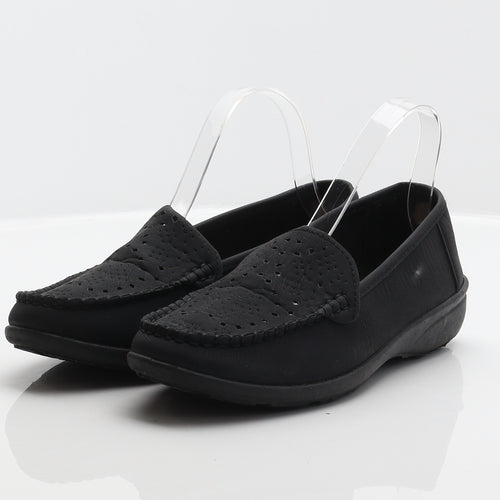 Softlites Womens Black Synthetic Loafer Casual UK 6