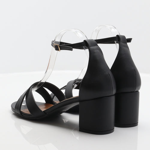 Primark Womens Black Synthetic Strappy Heel UK 6 39