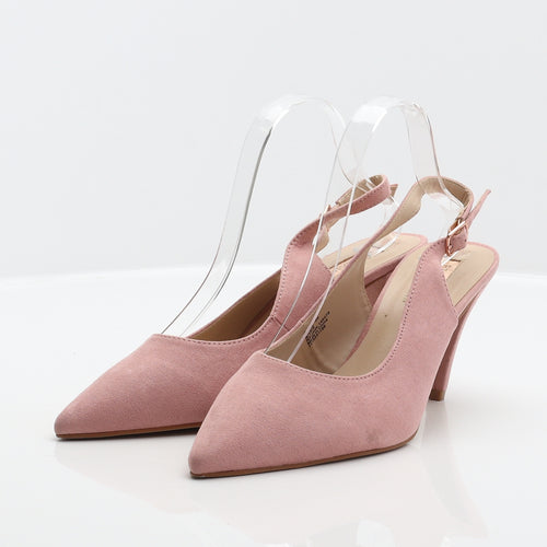 Primark Womens Pink Polyester Slingback Heel UK 6 39