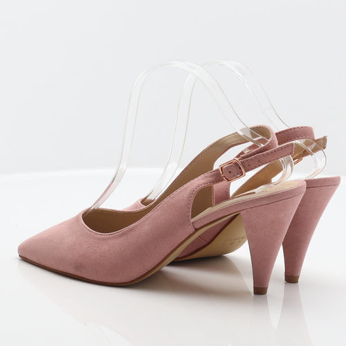 Primark Womens Pink Polyester Slingback Heel UK 6 39