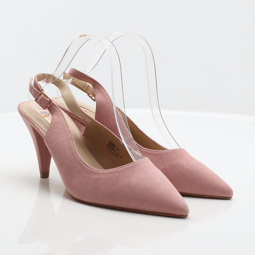 Primark Womens Pink Polyester Slingback Heel UK 6 39