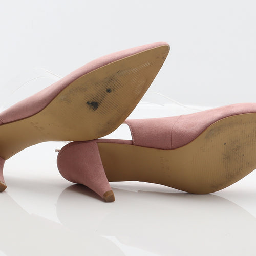 Primark Womens Pink Polyester Slingback Heel UK 6 39