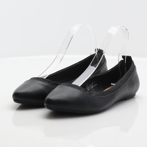 George Womens Black Synthetic Ballet Flat UK 4 37