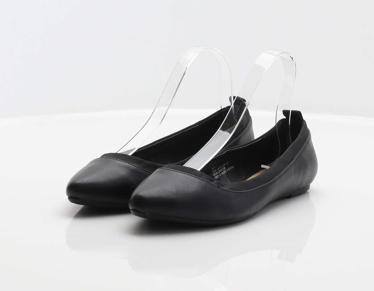 George Womens Black Synthetic Ballet Flat UK 4 37