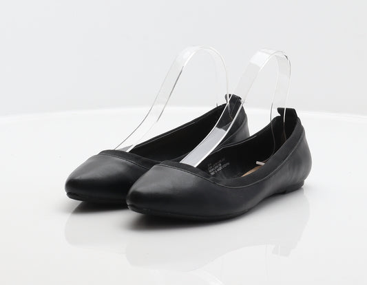 George Womens Black Synthetic Ballet Flat UK 4 37