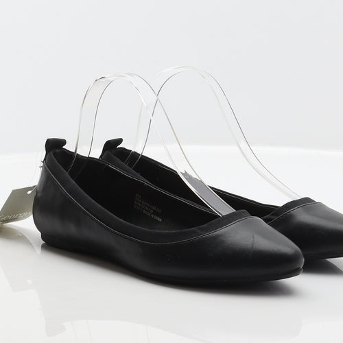 George Womens Black Synthetic Ballet Flat UK 4 37