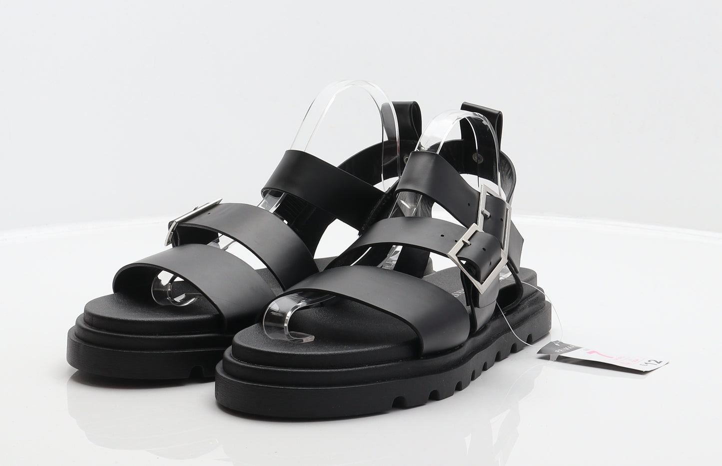 Primark Womens Black Synthetic Strappy Sandal UK 7 40