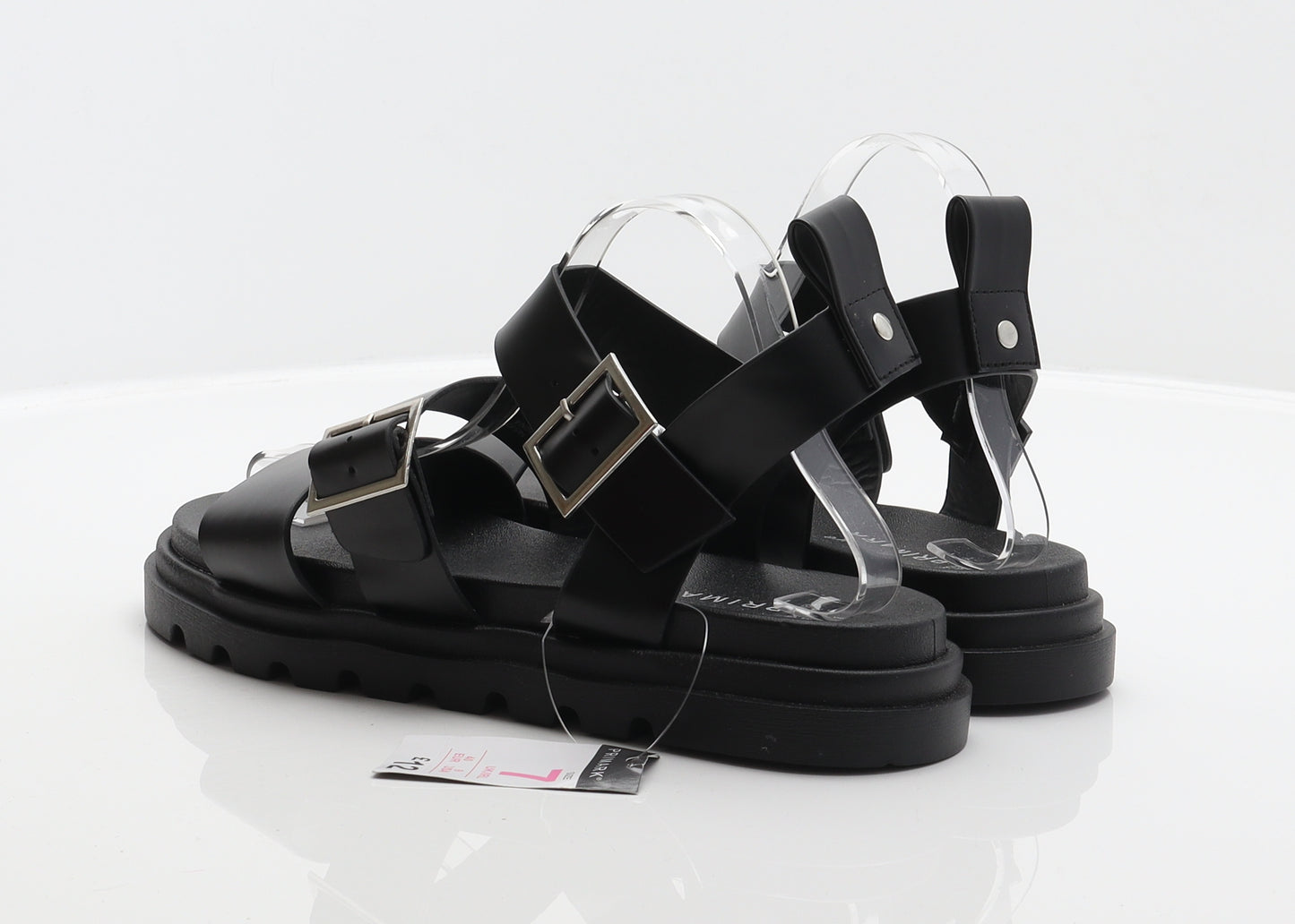 Primark Womens Black Synthetic Strappy Sandal UK 7 40