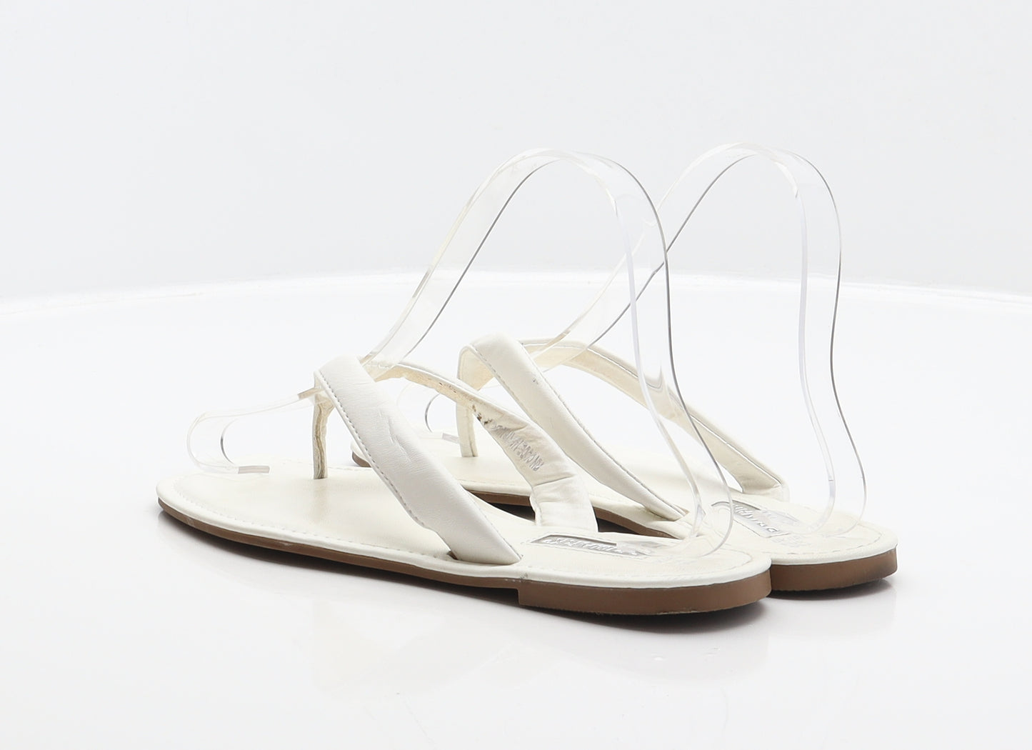 Primark Womens White Synthetic Thong Sandal UK 4 37