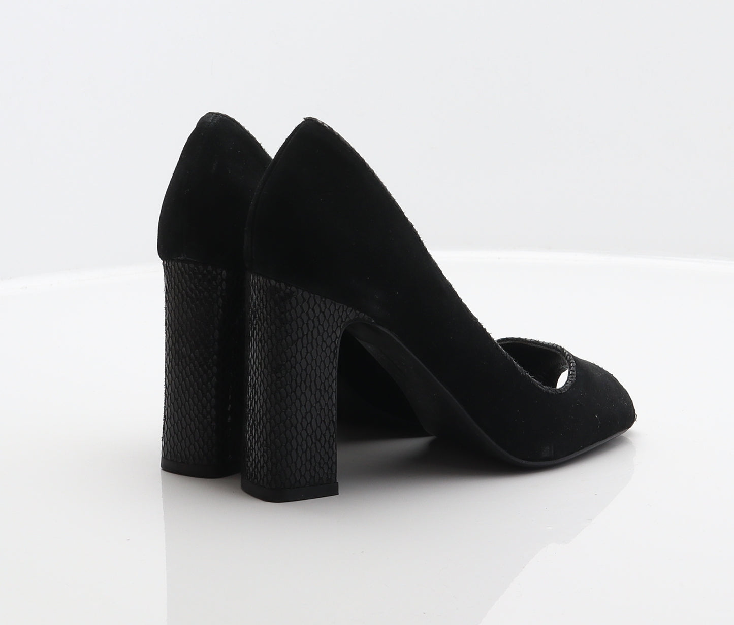 NEXT Womens Black Suede Court Heel UK 3.5 36