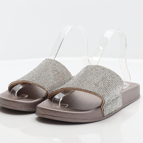 Bluefin Womens Silver Synthetic Slider Sandal UK 8 42