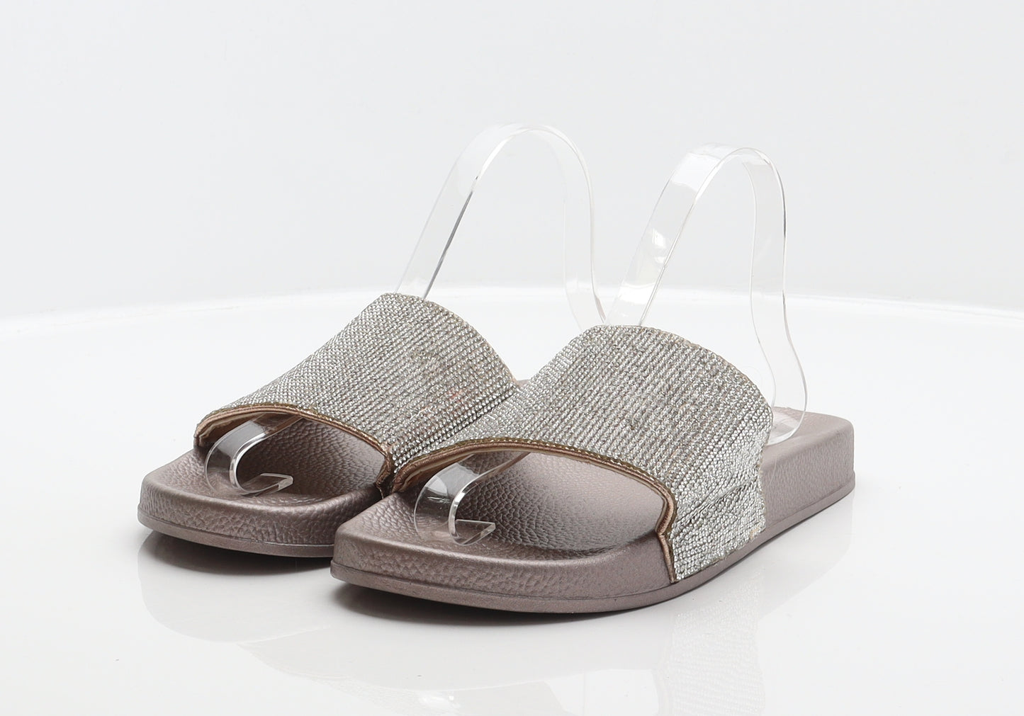 Bluefin Womens Silver Synthetic Slider Sandal UK 8 42