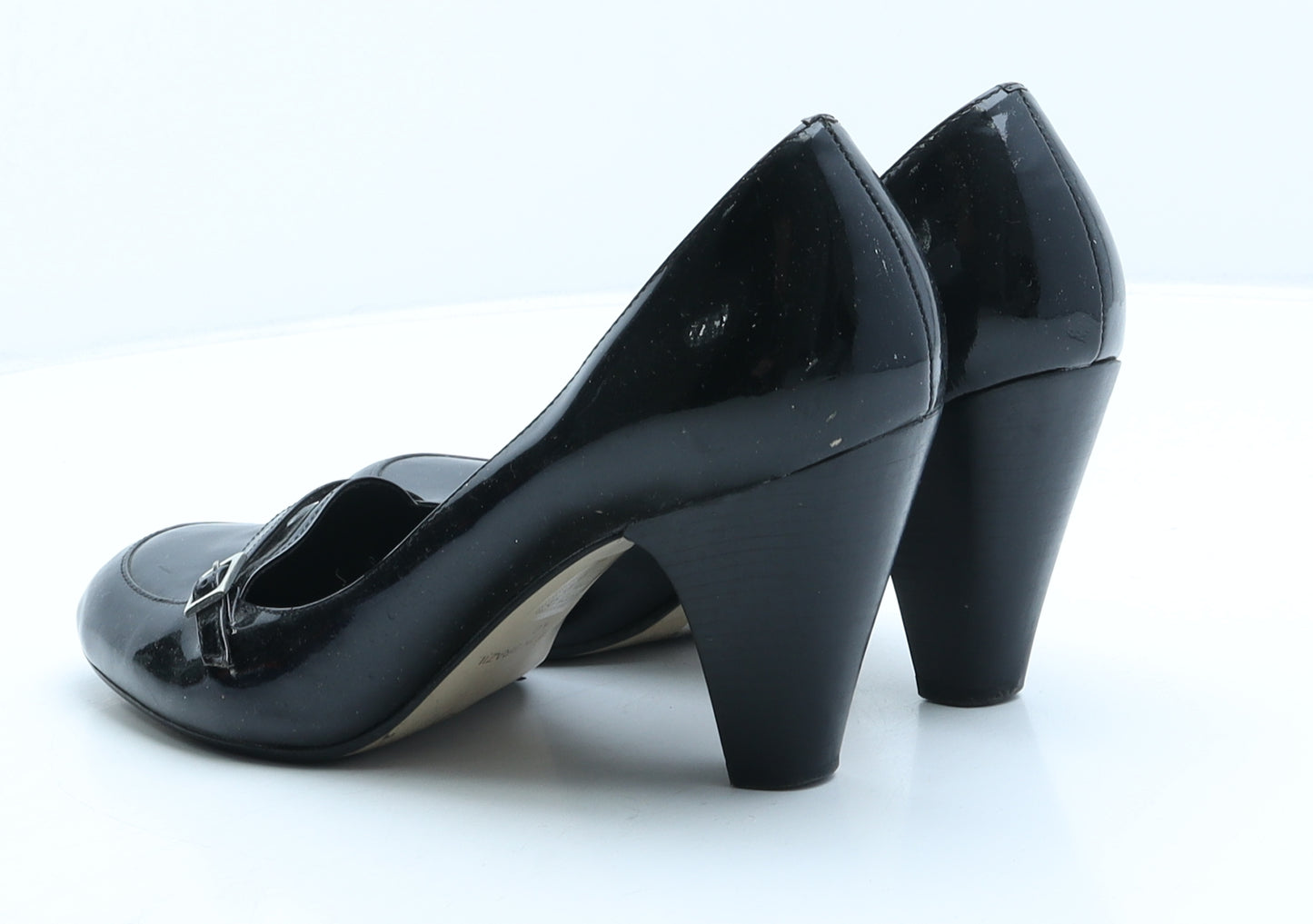 Betty Jackson Womens Black Leather Court Heel UK 7 40