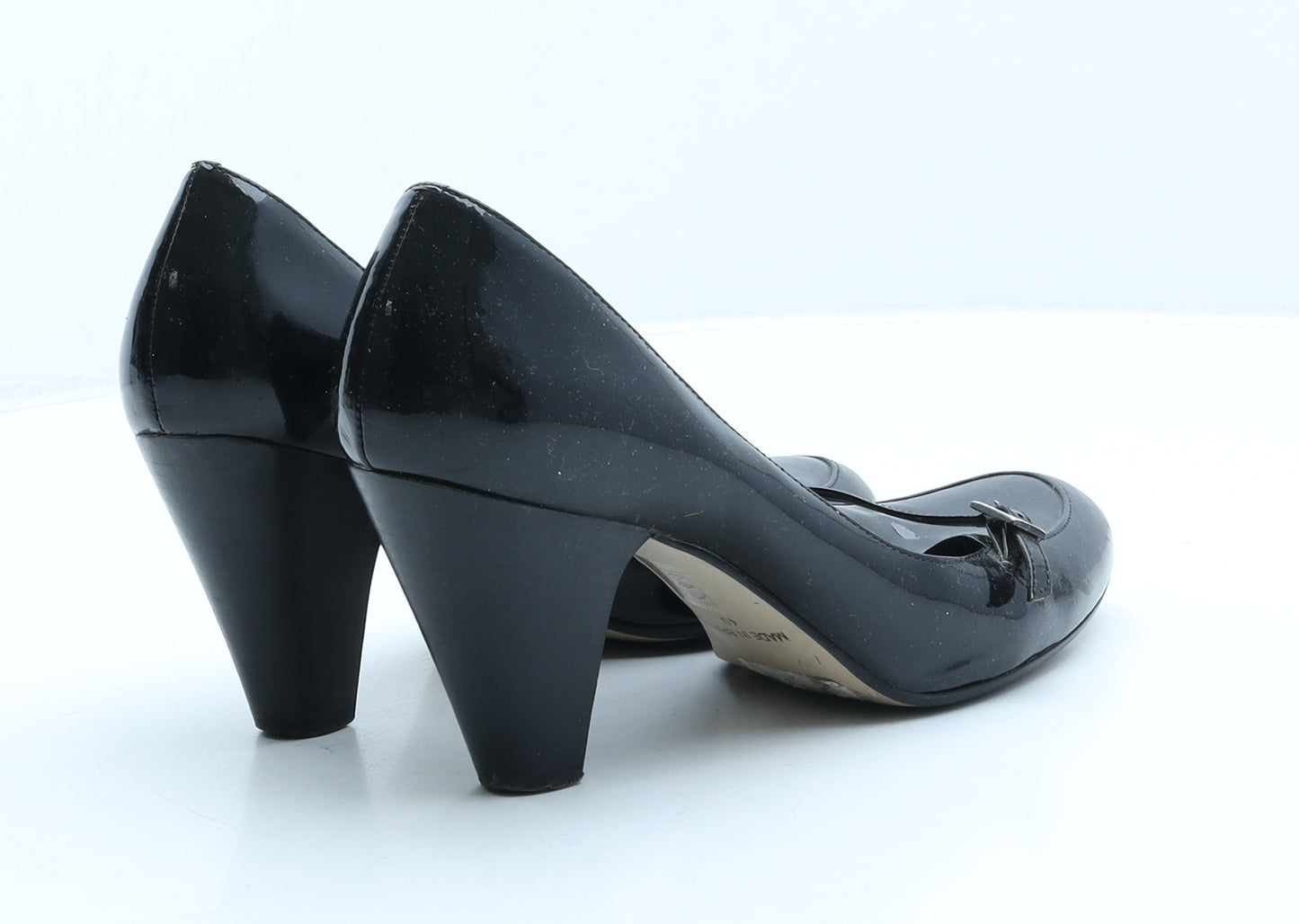 Betty Jackson Womens Black Leather Court Heel UK 7 40