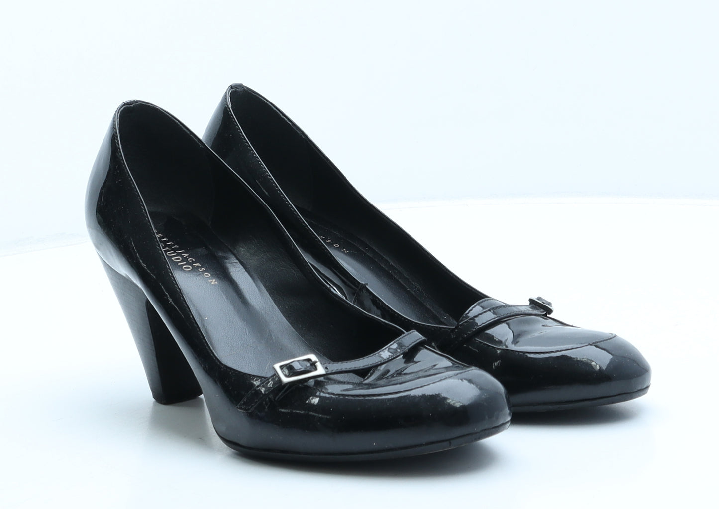 Betty Jackson Womens Black Leather Court Heel UK 7 40