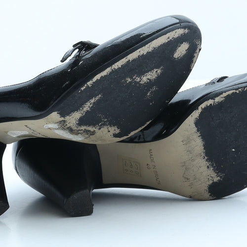 Betty Jackson Womens Black Leather Court Heel UK 7 40
