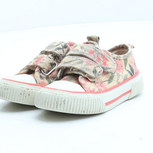 TU Girls Multicoloured Floral Fabric Trainer UK 6