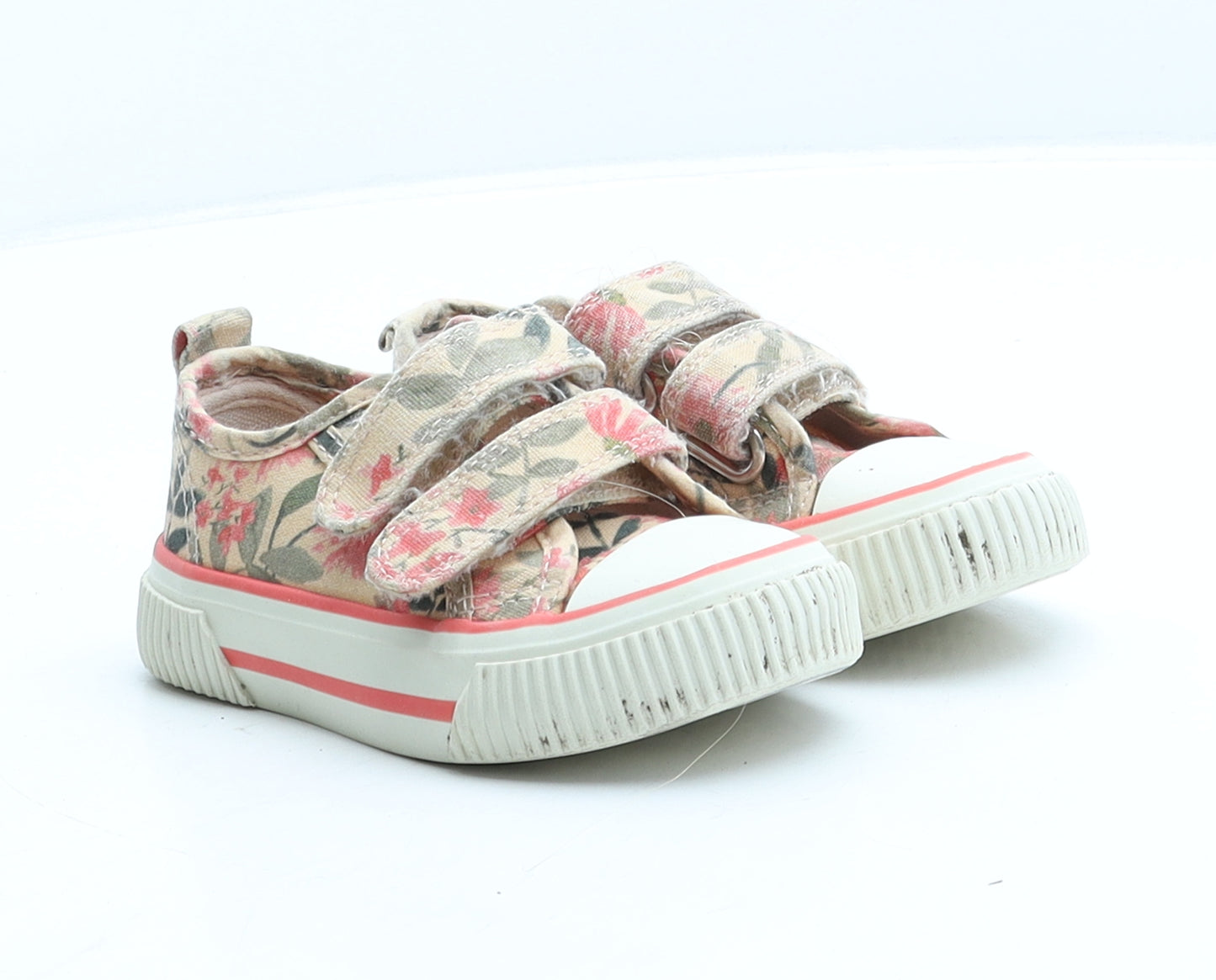 TU Girls Multicoloured Floral Fabric Trainer UK 6