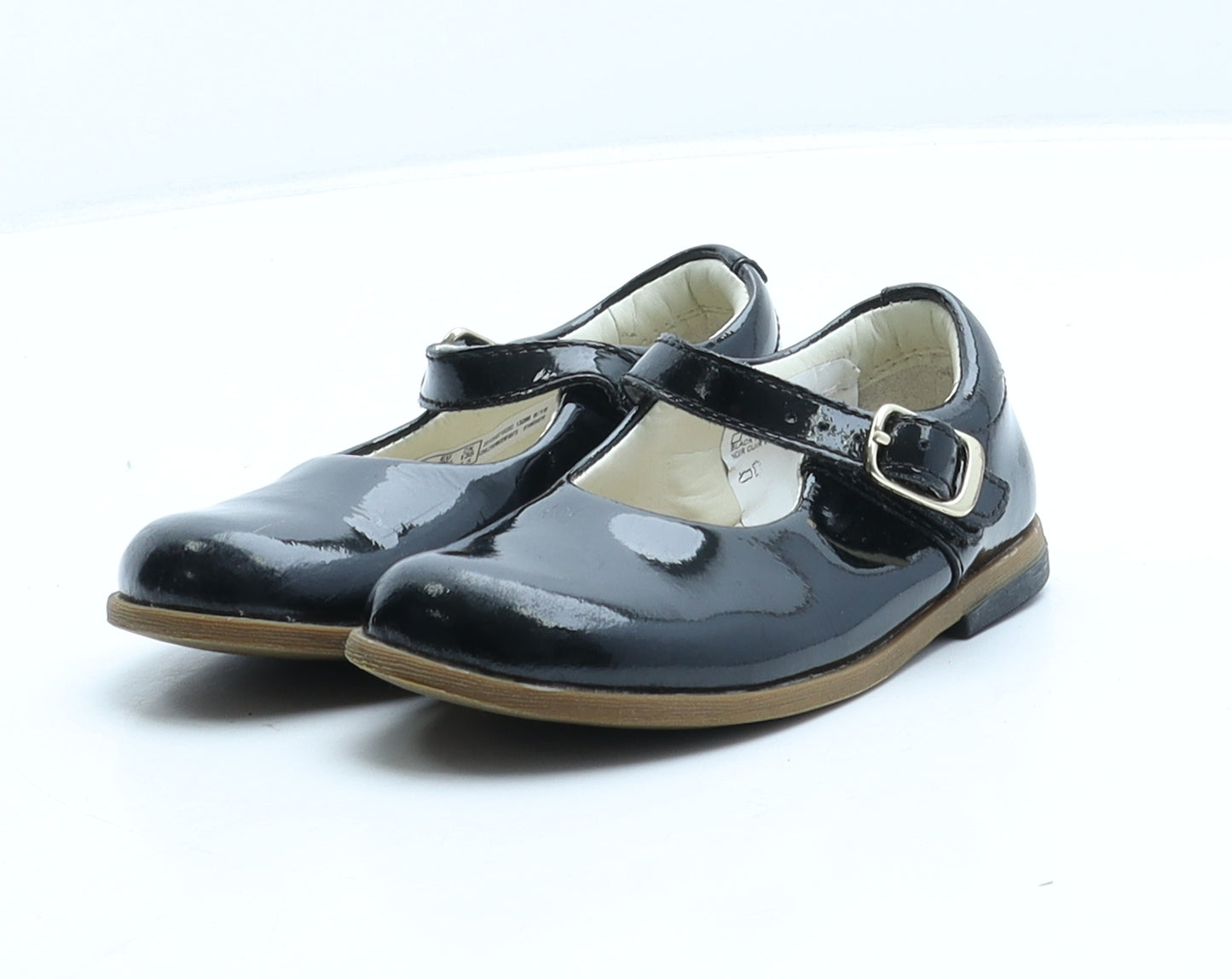 Clarks Girls Black Leather Mary Jane Flat UK 6 22