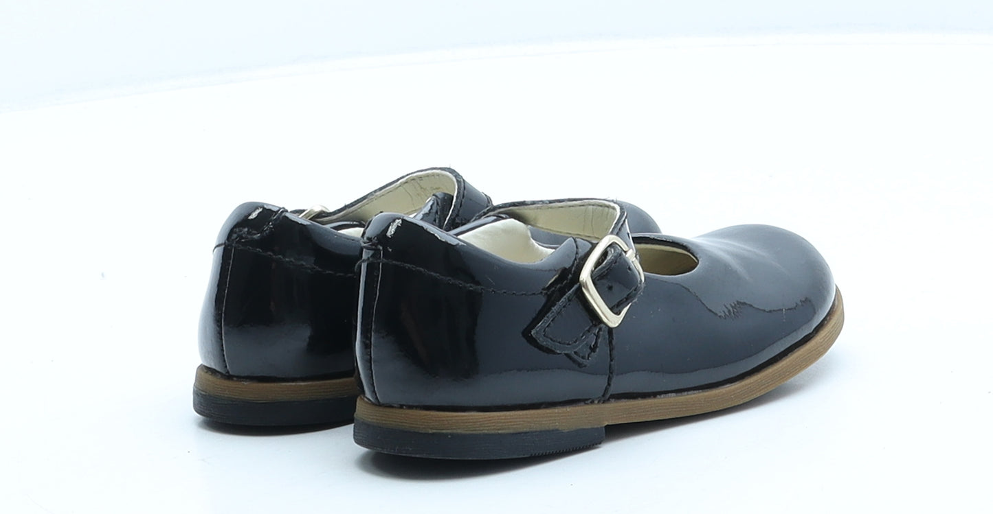 Clarks Girls Black Leather Mary Jane Flat UK 6 22