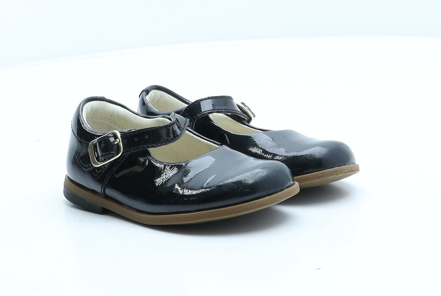 Clarks Girls Black Leather Mary Jane Flat UK 6 22